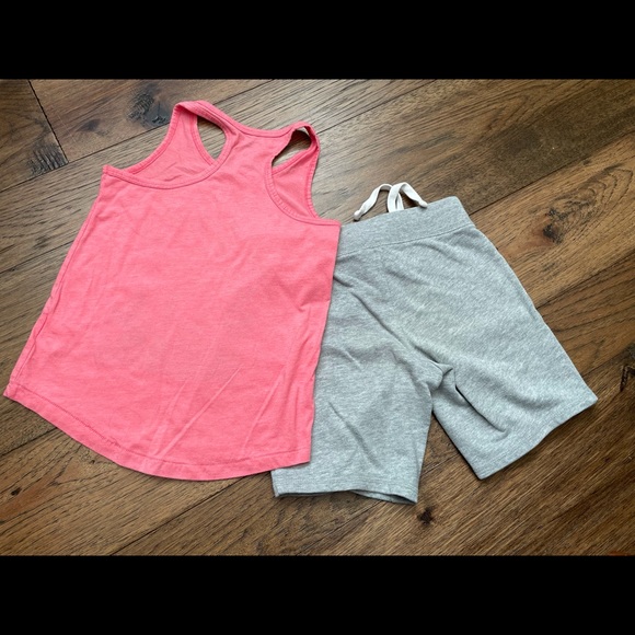 Justice Shorts and Old Navy Tee Shirt - Picture 2 of 4